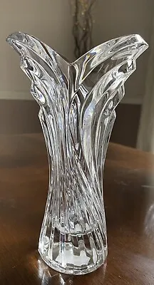 Mikasa Spring Flair Heavy Clear Cut Crystal Vase 8” • $26