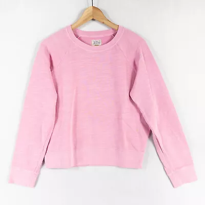 J. Crew Sweatshirt Womens XS Pink Vintage Cotton Terry Crewneck Pullover * • $11.54