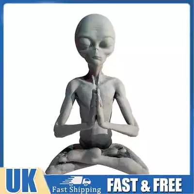 £8.99 • Buy Outer Space Meditating Martians Alien Statue Home Garden Art Decorative Figurine