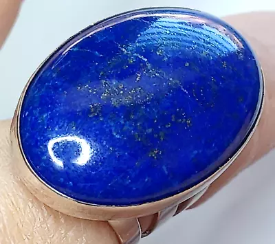 Super Clean  Sterling Silver 925 Signed Fd Lapis Lazuli Ring Size 7 • $40