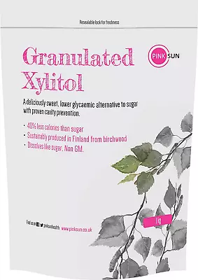 PINK SUN Xylitol Sweetener 1kg Or 3kg 5kg Sugar Replacement Granules Substitute • £16.45