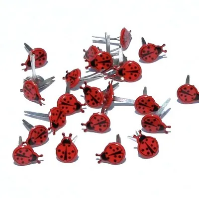 Mini  Lady Bug   Brads  *  Eyelet Outlet  8 Pcs * C My Store  • $2.25