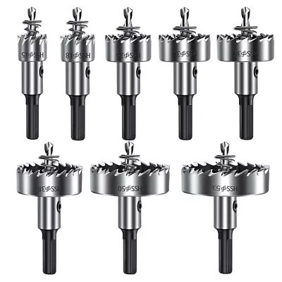 7Pcs HSS Hole Saw Kits For Metal Hole Cutter Drill Bit Cutter Stainless Steel • $14.99