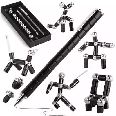 Magnetic Multifunction Decompression Metal Ballpoint Writing Pen Magnetic Pen • $17.99