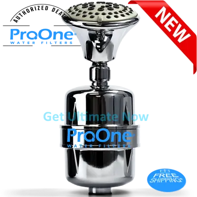 ProOne Chrome Shower Filter Includes ProMax Filter & Massage Showerhead • $83.95