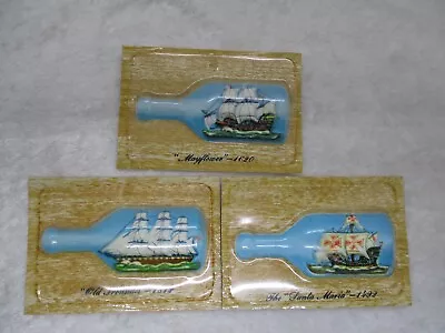 3 Vintage Nabisco Cereal Famous Ships-in-a-Bottle Premiums Mayflower Ironsides • $32.99