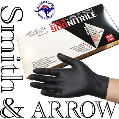 100 X DISPOSABLE NITRILE MIX GLOVES THICK RUBBER MEDICAL CHEMICAL FLU MECHANIC • $94.95