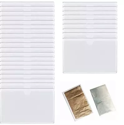 30 Pack Self-Adhesive Index Card Pockets Top Open Crystal Clear Plastic Label  • $18.24