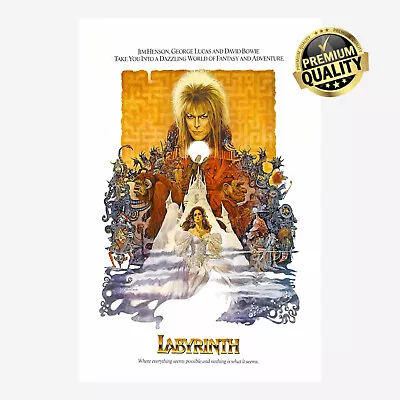 Labyrinth 1986 David Bowie Official Movie Original Print Poster Choose Your Size • $12.95