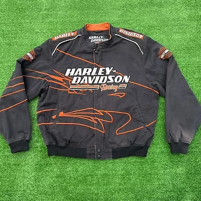 Vintage Harley Davidson Motorcycle Racing Jacket Screamin Eagle Men's XL 2006 • $120