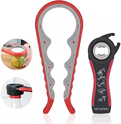 Jar Opener 5 In 1 Multi Function Can Opener Bottle Opener Kit With Silicone Han • $11.91