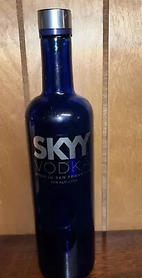 Skyy Vodka Empty Bottle 750ml Blue Glass From San Francisco W/ Top • $7