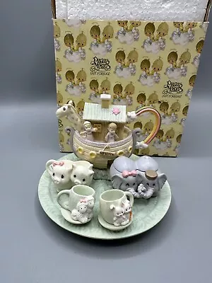 Precious Moments 1996 Noahs Ark Mini Tea Set Complete Porcelain 270121 EN50 • $10.14