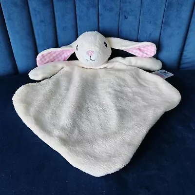 F&F Tesco Bunny Rabbit Baby Comforter Blanket Soft Toy Pink Gingham Ears • £22.99