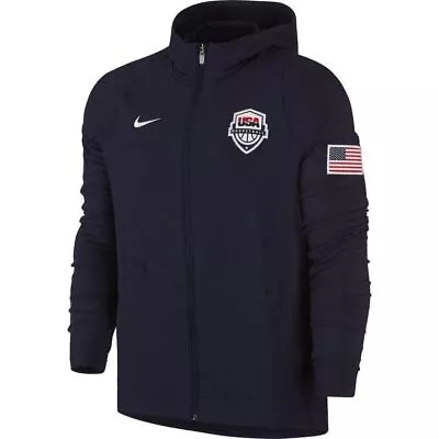 [806491495499] Mens Nike USA Basketball Hyper Elite Full-Zip Hoodie • $89.99