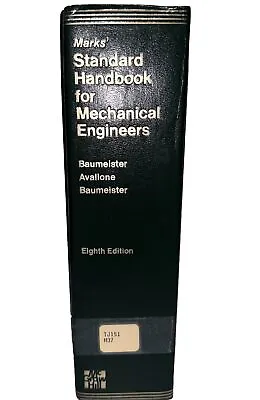 Marks' Standard Handbook For Mechanical Engineers 8th Edition - 1978 - HC Ex Lib • $18.90