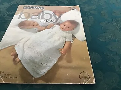 Vintage Patons Baby Knitting Pattern Book • £1.50