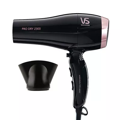 $42 • Buy VS Sassoon VSD120A Pro Dry 2300W Hair Dryer/Hairdryer/Fast Drying/Light Weight