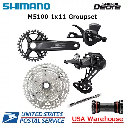 Shimano Deore M5100 1x11 Speed Groupset Crank Derailleur Shifter Cassette W/BB • $229.99