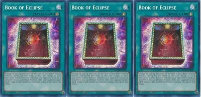 *** 3x Book Of Eclipse 3x *** Playset Secret Rare 1st Edition Blmr-en090 Yugioh! • $6.95