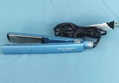 BaByliss PRO 1 1/4 Inch Nano Titanium 450f Straightening Iron Blue BABNT2091TN • $34.99