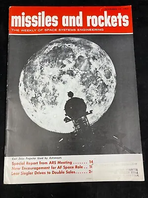 $24.99 • Buy Missiles And Rockets, The Missile/space Weekly Magazine, November 19, 1962