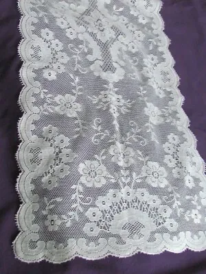 New Vintage Heritage Lace Runner Mantilla Collectible Victorian Floral Cream • $8.68