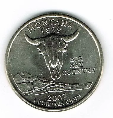 2007-P Philadelphia Brilliant Uncirculated Montana 41TH State Quarter Coin! • $1.25