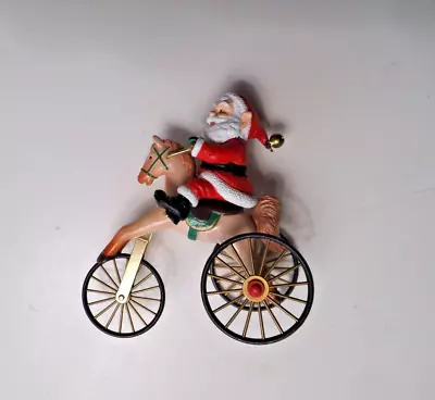 1988 Hallmark THE WONDERFUL SANTACYCLE Santa Bicycle Ornament • $1.99