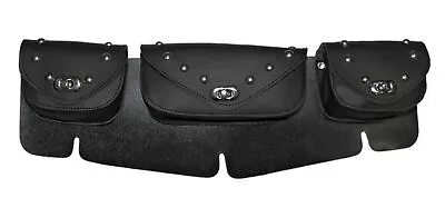 X-large Motorcycle Windshield Bag 3 Pockets Fits Yamaha V Star Vmax Virago -yd34 • $46.74