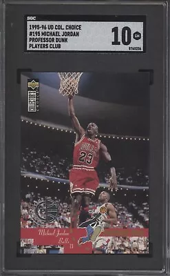 MICHAEL JORDAN 1995-96 UD Collector's Choice Players Club #195 SGC 10 GEM MINT • $74.99