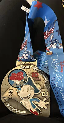 DISNEY Running 2019 Wine & Dine Race Medal Half Marathon MICKEY MOUSE Free Ship • $25.49