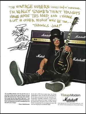 Guns N' Roses Slash Marshall Modern Vintage Guitar Amp Advertisement 2007 Ad • $4