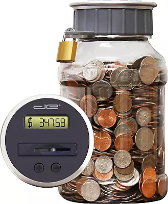 Locking Digital Coin Bank Savings Jar - Pennies Nickles Dimes Quarter Half Dolla • $29.10