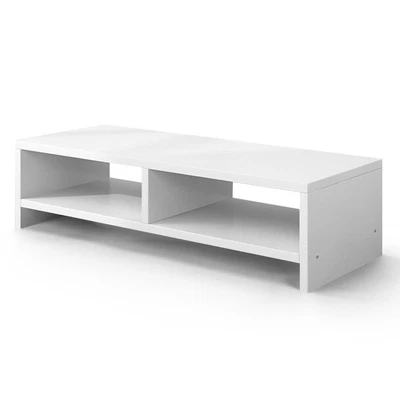 Computer Desktop Monitor Stand Laptop TV Display Screen Riser Shelf White • £18.99