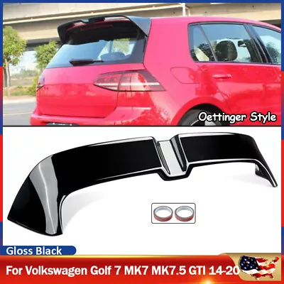 For VW Golf 7 MK7 7.5 GTI 2014-2020 Gloss Black Rear Roof Spoiler Wing OTG Style • $82.55