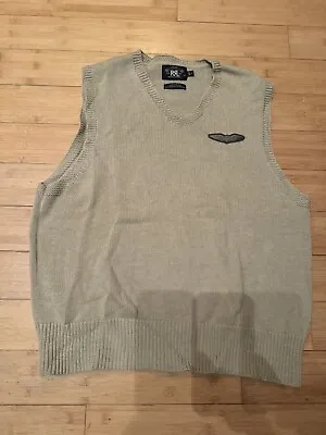 Polo Ralph Lauren RRL Men’s Vest XL - Beige Military Flight Wings • $50