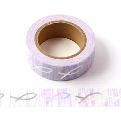 Purple Bow Holographic Foil Washi Tape 15mm X 10 Meters • £3.74