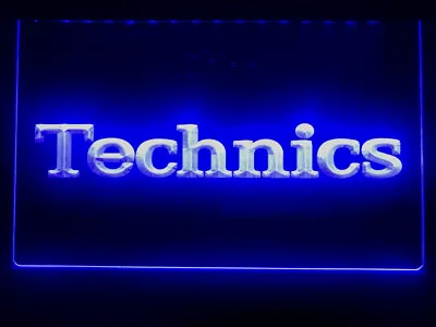 Technics Turntables DJ Music NEW LED Neon Light Sign Gift Decor Club Size 8x12 • $23.99