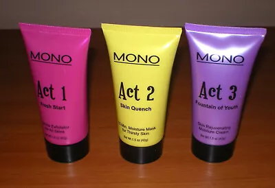 Lot Of 3 Vintage MADELEINE MONO Act 1 2 & 3 * Exfoliator Moisture Mask & Cream • $19.95