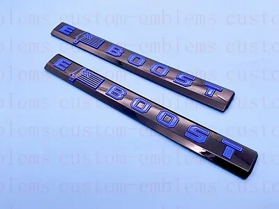 E Boost Fit Emblems Fit 2022-2023 Ford F150 LIGHTNING American Flag Blue Black • $65.89