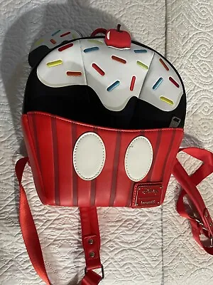 Loungefly Disney Mickey Mouse Sprinkle Cupcake Cosplay Mini Backpack Exclusive! • $38