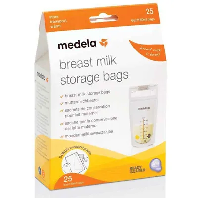 Medela Breast Milk Storage Bags 180ml 25pk • £17.61