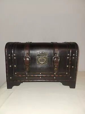 Vintage Decorative Steamer Trunk/ Treasure Chest Steampunk 8 X10 X16   • $59.99