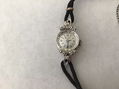$375 • Buy Vintage Bulova Ladies Watch 14k.white Gold With Diamonds,Cal.#5BD 23 J. Running 