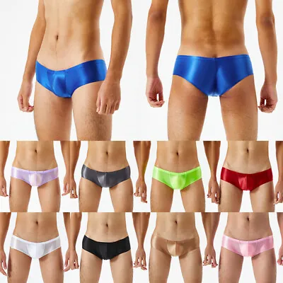 Mens Shiny Satin Glossy Wet Look Knickers Briefs Underwear Panties Underpants • £6.17