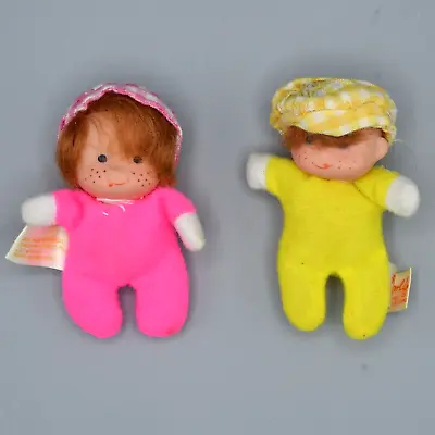 Fun World Matchpack Pocket Doll Lot Of 2 Apple Peach Pie Vintage • $6.99