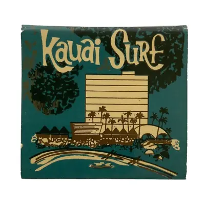 Kauai Surf Hawaii Matchbook Tiki Polynesian Hotel Ephemera Surfing Unstruck • $24.99