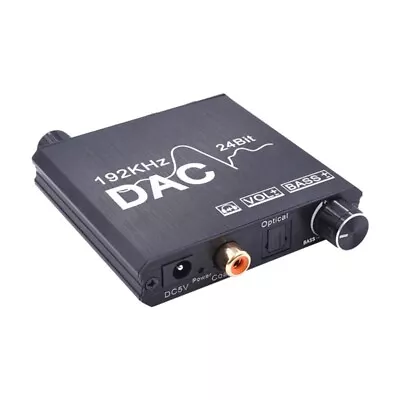 192KHz 24bit Digital To Analog Converter DAC SPDIF 3.5 Optical To Analog • £20.93