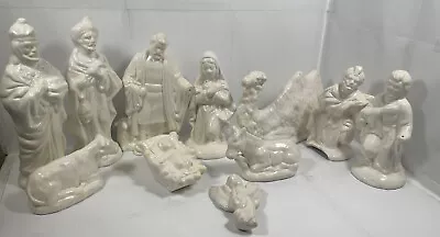 Vintage Ceramic Nativity Set Scene 11 Pieces • $15